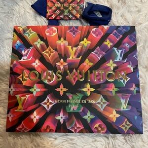 Louis Vuitton Colorful Gift bag tag ribbon small